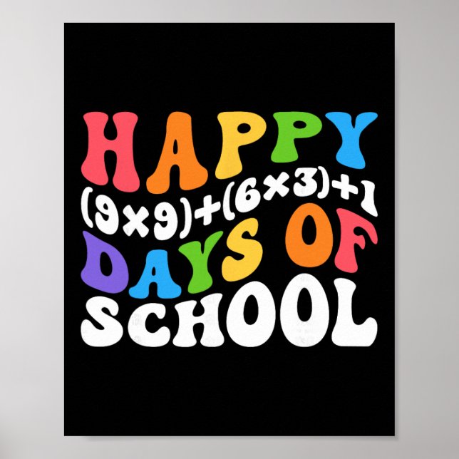 Math Formula 100 Days Of School Funny Math Teacher Poster (Framsidan)
