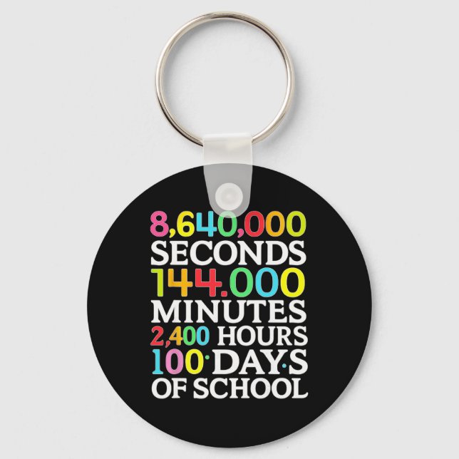 Math Formula 100 Days Of School Math Teacher Kids  Nyckelring (Framsida)