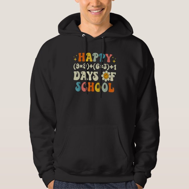 Math Formula 100 Days Of School  Teacher Boy Girl Hoodie (Framsida)