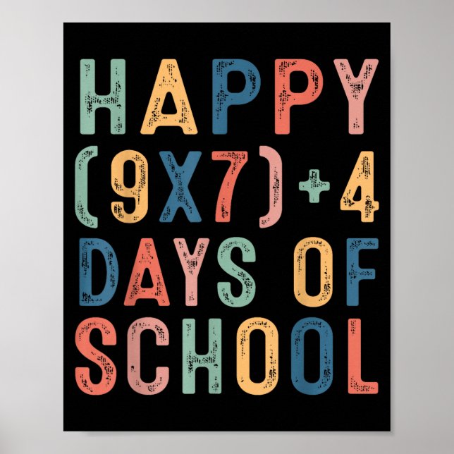 Math Formula 67 Days Of School Funny Math Teacher  Poster (Framsidan)