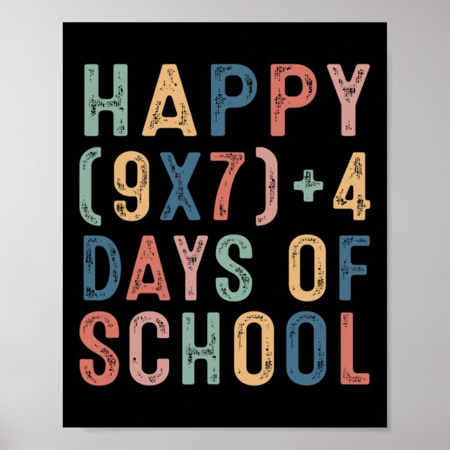 Math Formula 67 Days Of School Funny Math Teacher  Poster (Framsidan)