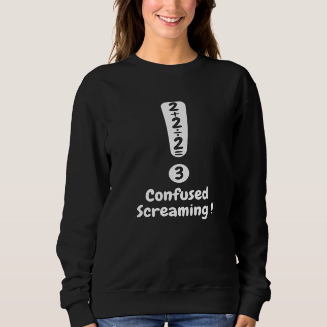 Math Formula Confused Screaming Nerd Geek Algebra T Shirt (Framsida)