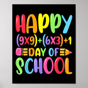 Math Formula Lycklig 100 dagar av skollärarmatur Poster