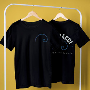 Math front & back Fibonacci Easy as 1,1,2,3 roligt T Shirt