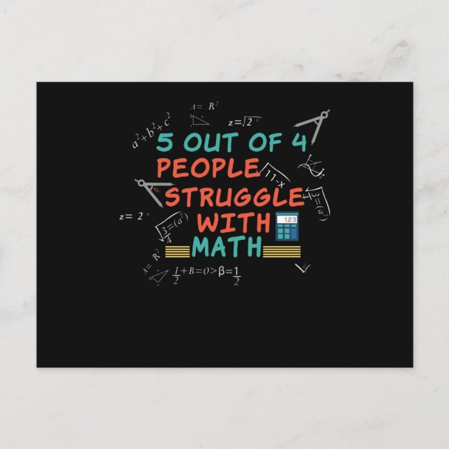Math Funny Say Mathematician Vykort (Framsida)