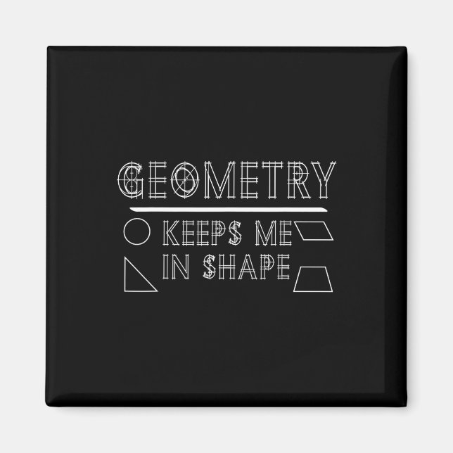Math Geek Geometry Teacher Phrase Gym Say Graph Magnet (Framsidan)