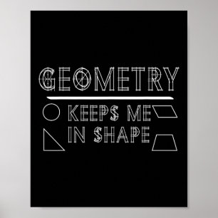 Math Geek Geometry Teacher Phrase Gym Say Graph Poster