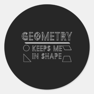 Math Geek Geometry Teacher Phrase Gym Say Graph Runt Klistermärke
