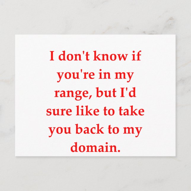 math geek kärlek plocka, uppåt vykort (Framsida)