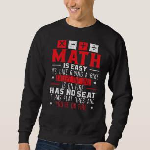 Math Geek Mathematician Algebra Numbers Equation S Lång Ärmad Tröja