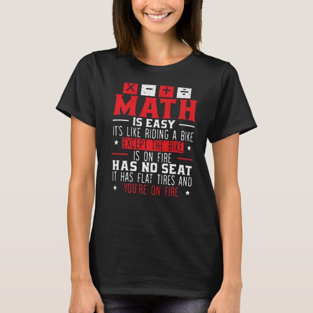 Math Geek Mathematician Algebra Numbers Equation S T Shirt (Framsida)