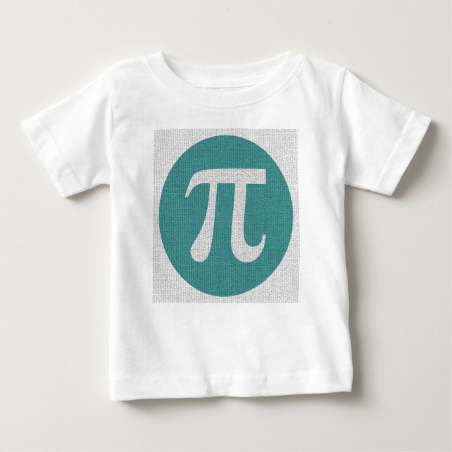 Math geek Pi-symbol, blå cirkel och siffror. T-shirt (Framsida)