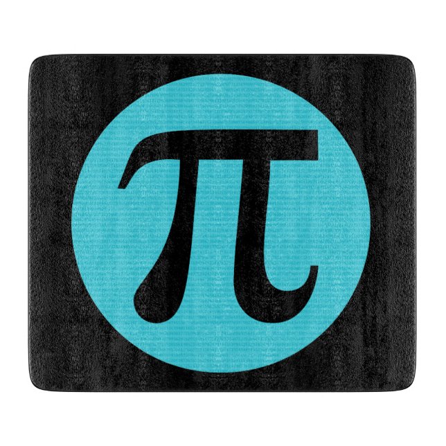 Math geek Pi-symbol, blå på svart (Framsidan)