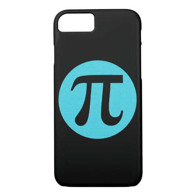 Math geek Pi-symbol, blå på svart Case-Mate iPhone Skal (Baksida)