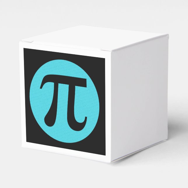 Math geek Pi-symbol, blå på svart Presentaskar (Framsidan Sidan)