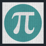 Math geek Pi symbol, blue circle and digits. Poster<br><div class="desc">Pi is an irrational number obtained by dividing the circumference of a circle by its diameter. Such a simple operation produces such an amazing and interesting number. This design celebrates Pi, and is a great gift for mathematics geeks and nerds. The design features the Pi symbol inside a blue circle,...</div>