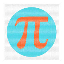 Math geek Pi-symbol, orange och blått