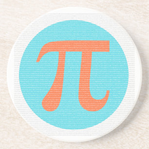 Math geek Pi-symbol, orange och blått Underlägg