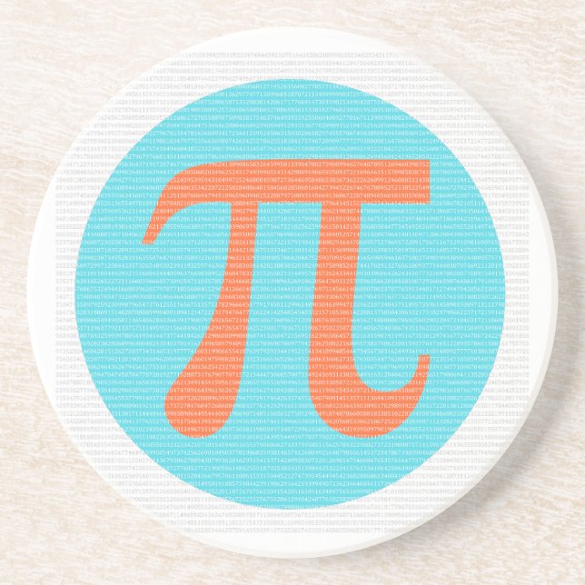 Math geek Pi-symbol, orange och blått Underlägg (Framsidan)