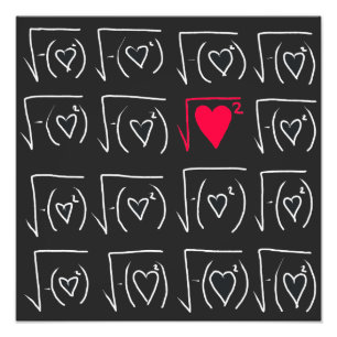 Math geek romantik: hitta äkta kärlek fototryck