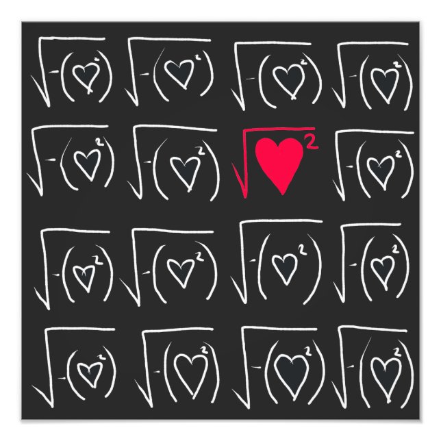Math geek romantik: hitta äkta kärlek fototryck (Framsidan)