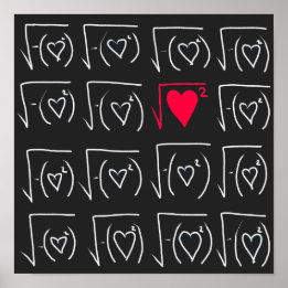 Math geek romantik: hitta äkta kärlek poster