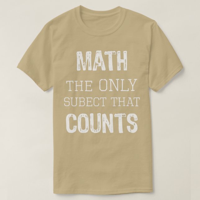 Math Geek Teacher Lechts högsta Roligt endast Subj T Shirt (Design framsida)