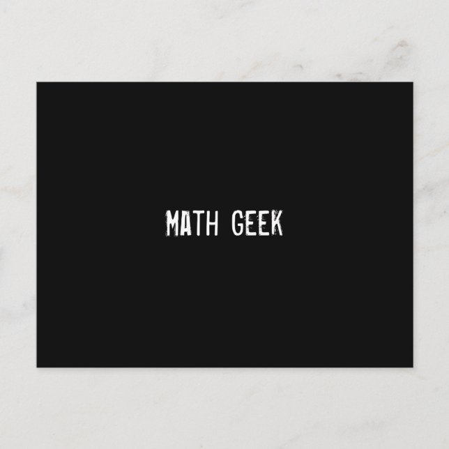 Math Geek Vykort (Framsida)