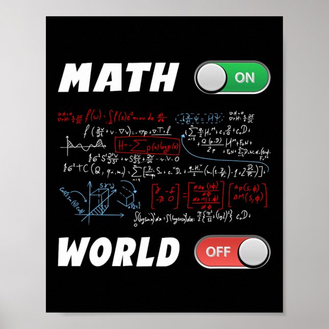 Math Geeks pi Day Math på världssidan utanför Fant Poster (Framsidan)