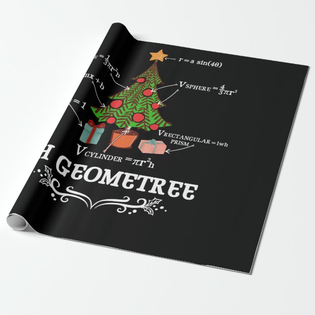 Math Geometry Christmas Tree Geometree Teacher Presentpapper (Utrullad)
