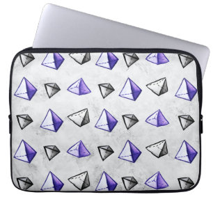 Math Geometry Geek Pyramid Mönster Laptop Fodral