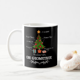 Math Geometry Julgran Geometree Teacher Kaffemugg