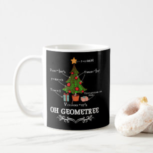 Math Geometry Julgran Geometree Teacher Kaffemugg