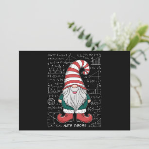 Math Gnome Familj Matchande Julfest Grupp Julkort