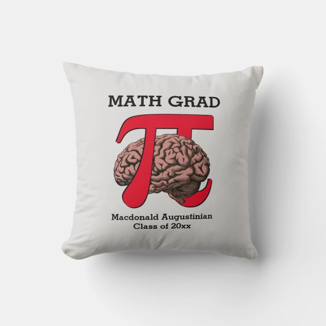 MATH GRAD Pi Brain Studenten Kudde (Framsida)