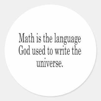 Math - Guds språk Runt Klistermärke