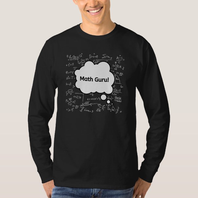 Math Guru – Rolig Matematiklärar Ekvation  T Shirt (Framsida)