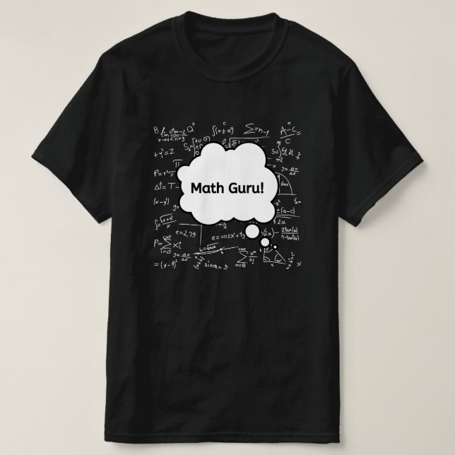 Math Guru – Rolig Matematiklärar Ekvation  T Shirt (Design framsida)