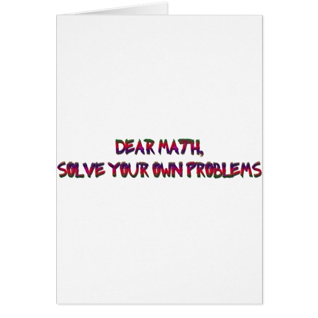 math hälsningskort (Framsidan)