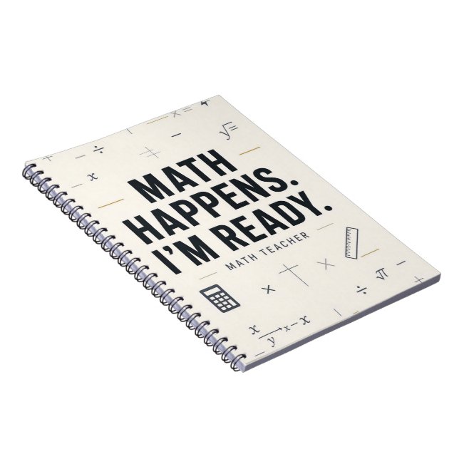 Math Händer Jag Är Redo Rolig Math Lärare Notebook Anteckningsbok (Högra Sidan)