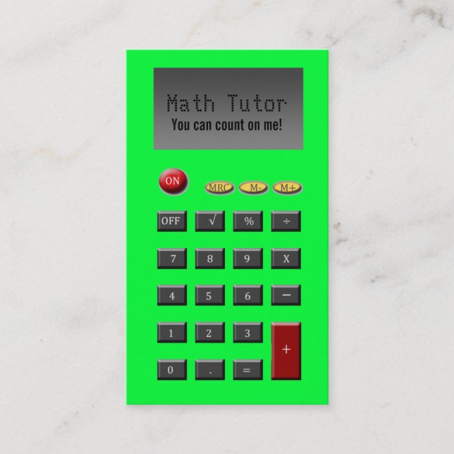 Math handleder visitkortar visitkort (Framsida)