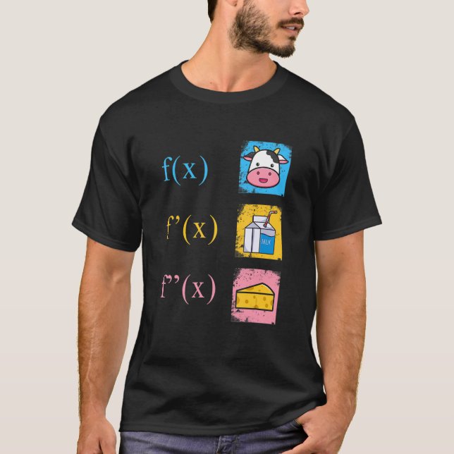 Math-härledning av osten från ko mjölk Analysmath  T Shirt (Framsida)