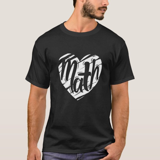 Math Heart Mathematics Lacher Student Kärlek Valen T Shirt (Framsida)