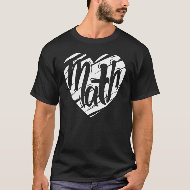 Math Heart Mathematics Lacher Student Kärlek Valen T Shirt (Framsida)