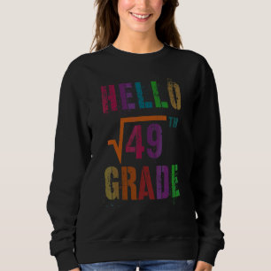 Math Hej 7:e klass kvadratrot 49 stud lärare S T Shirt