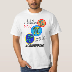 Math Humor 3.14 Pi Orange Gult Blue T Shirt