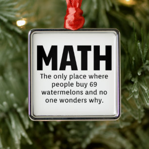 Math Humor Julgransprydnad Metall