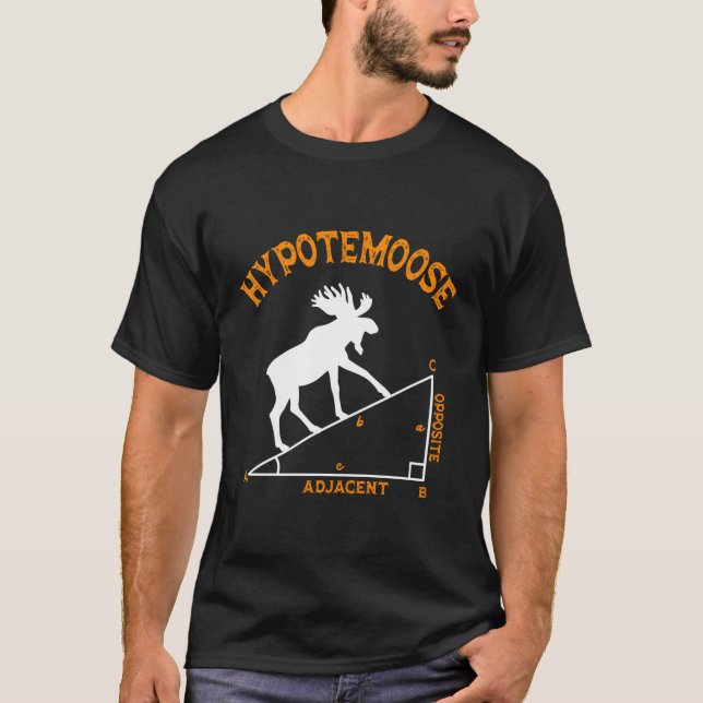 Math Hypotemoose Triangel angränsande matematiker T Shirt (Framsida)