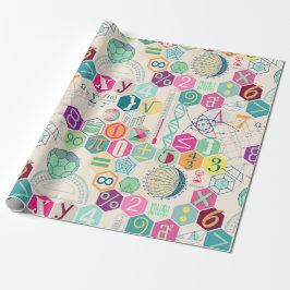 Math i färg (rosa) presentpapper