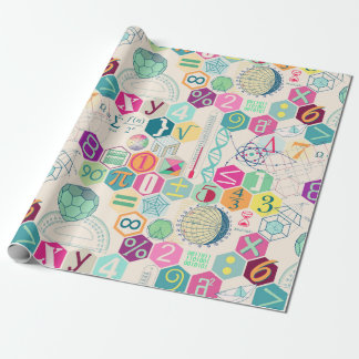 Math i färg (rosa) presentpapper